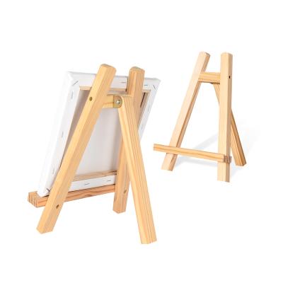 China Mini Easel Wood Practice Easel 28cm Kids Use Canvas Easel Three Leg Solid Painting Tiny Easel for sale