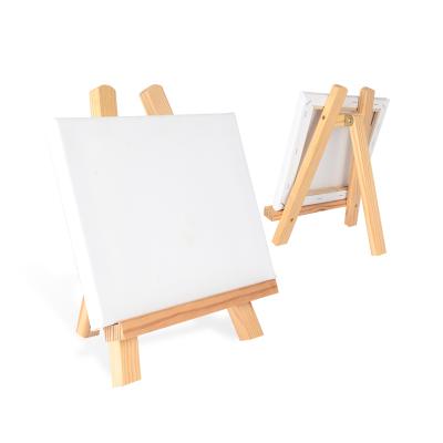 China Wholesale Natural Easel Mini Easel Painting Pine Makes Mini Table Easel Simple Mini Easel and Canvas for sale