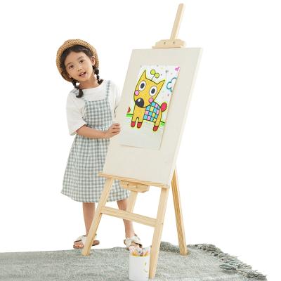 China Real Wooden Easel Children's Art Painting Easel Learning Easel Practice Painting Tripod Kids Art Easel for sale