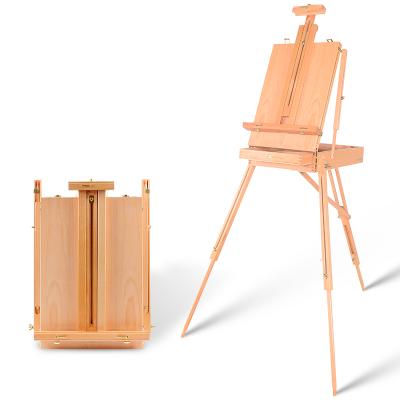 China Ease Portable Wooden French Tripod Easel Artist Painter Easel Box French Easel Box Painting Sketch Box for sale