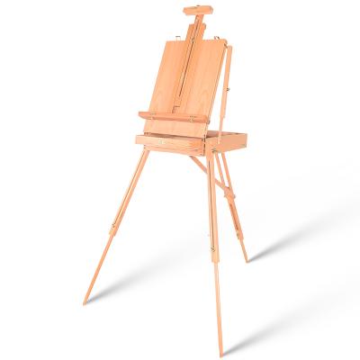 China French Box Easel Painting Easel Beech Style Adjustable Portable Durable Sketch Painting Easel for sale