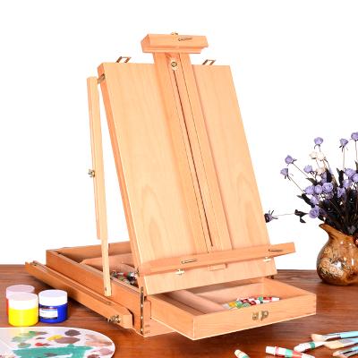 China Wholesale French Box Adjustable Wooden Tripod Easel Easel Art Easel Portable French Box Painting Easel for sale