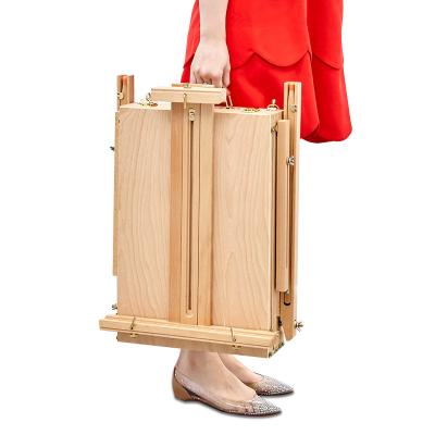 China Folding Easel Artist Easel Painting Tabletop Oil Paintings Sketch Solid French Box Beech Wood Table Easel for sale