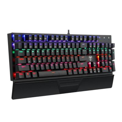 China Gaming T-Dagger OEM Logo 104 Keys Switch Blue Backlit Mechanical Gaming Keyboard for sale