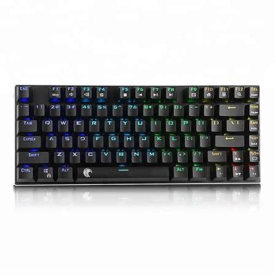 China ERGONOMIC Build-in 81 Keys RGB LED Backlit Mechanical Keyboard E Switches Blue Gaming Keyboard for sale