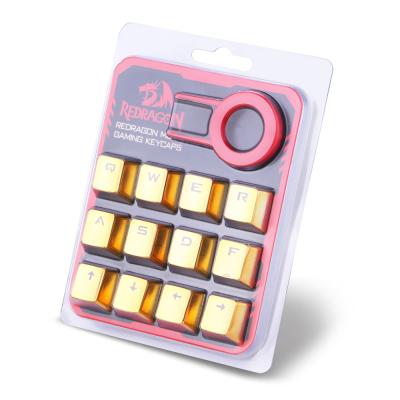 China Mechanical Redragon 12 Key Caps For Mechanical Keyboard Gloden Color-plated Key Caps for sale