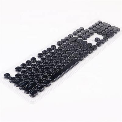 China Anti-ghosting E-YOOSO 104 Key Typewriter Type Retro Round Backlight Translucent Keycaps With Keycap Puller for sale