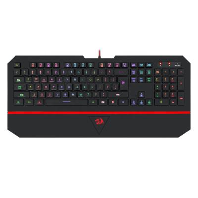 China Redragon K502 KARURA RGB Gaming Keyboard LED Backlit Gaming Keyboard Illuminated 104 Key Quiet Keypad With Wrist Rest for sale