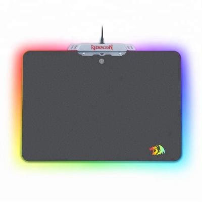 China Redragon P008 KYLIN RGB mousepad backlit hard surface LED waterproof colorful gaming mouse pad for sale