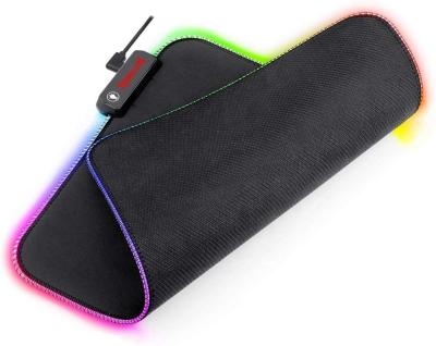 China Redragon P026 PASSIONATE Soft Cloth Non-Slip Rubber Base RGB Wired Mouse Pad for sale