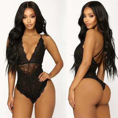 China OEM Selling Lace V-Neck Deep V-Neck Women's Sexy Lingerie Underwear Hot Custom Made Sexy Jumpsuit for sale