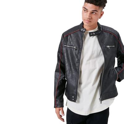 China OEM Wholesaler Custom PU QUICK DRY Waterproof Faux Leather Multi - Pocket Zipper Symmetric Leader Motorcycle Jacket for sale