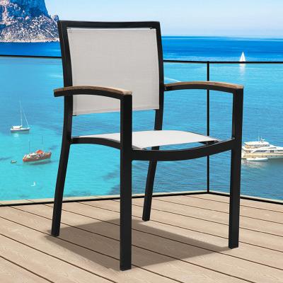 China Modern Modern Outdoor Garden Aluminum Furniture Dining Metal Chairs for sale