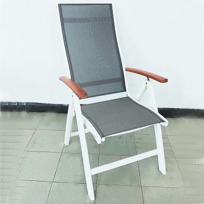 China OUTDOOR LIVING FOLDABLE CHAIR ALUMINUM BALCONY FRAME Foldable YARD RECLINER CHAIR CRUISE TOUR FURNITURE for sale