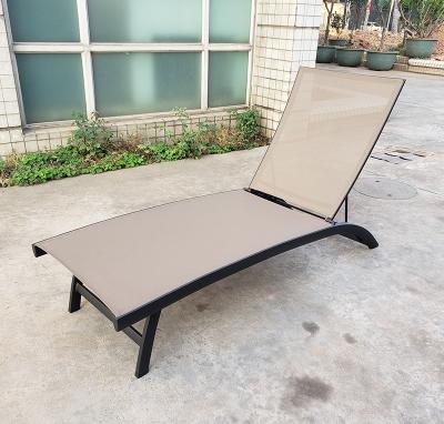 China Modern Recliner Patio Garden Outdoor Balcony Sofas Welded Aluminum Stacking Lounge Chair for sale