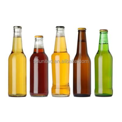 China Beverage Customized Glass Carbonated Drink Bottle With Crown Cap for sale