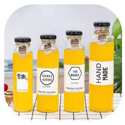 China Wholesale 350-500ML Glass Cold Brew Tea Bottle Milk Tea Drinkware Juice Enzyme Bottle With Crew Lid for sale