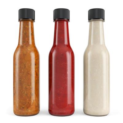 China 150ml manufacture and wholesale chili sauce vinegar glass dazed empty bottle for sale