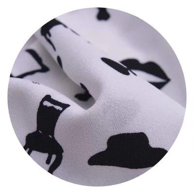 China Antistatic 100% Polyester Crepe Fabric Printed Chiffon 145 GSM Fabric For Blouse for sale