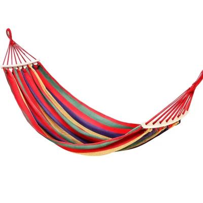 China Breathable Rainbow Color Hammock Fabric 285gsm 85%cotton 15% Poly Cheaper Textile Material for sale