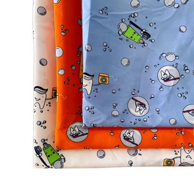 China Waterproof Wholesaler Printing Peach Skin Twill Fabric 100%Polyester Waterproof Material for sale