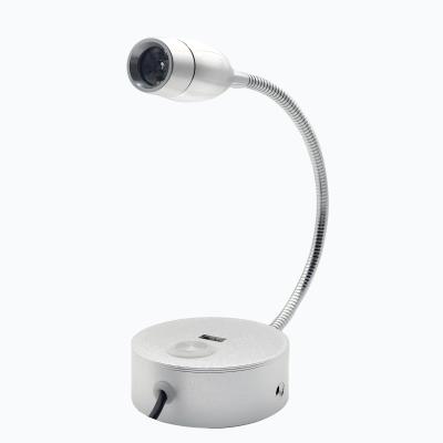 China Motorhome Reading Lamp With Touch Dimmer 360 Adjustable Led Neck Reading Light For Boat Caravan 8*300mm for sale