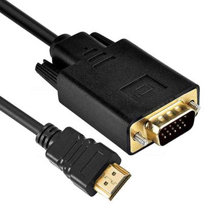 China COMPUTER Gold Plated HDTV HDMI To VGA Cable 1080P HDMI Cable To VGA Cable PC for sale