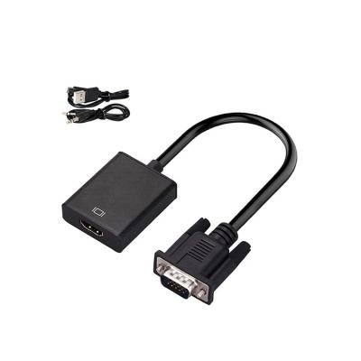 China COMPUTER VGA Male to Female HDMI Converter Adapter Cable with Audio Output 1080P VGA HDMI Adapter for PC Laptop to HDTV Projector for sale