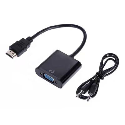 China High Quality Multimedia HDMI to VGA Adapter Converter Adapter Male to Famale 1080P Digital-Analog Audio Video to Laptop Tablet for sale