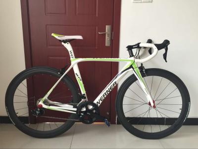 China High quality white full carbon fiber 540mm frame 700c racing bicycle/bicicle with Shimano 18 speed for sale