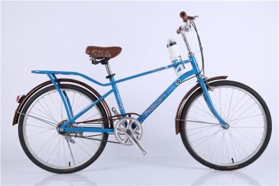 China Carbon steel colorful 26 OL city bicicle for man  with Shimano thumb shifter 7 speed with bottle for sale