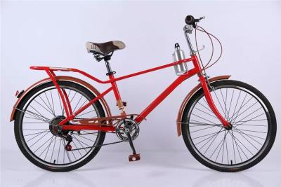 China Carbon steel colorful 26 OL city bicicle for man  with Shimano thumb shifter 7 speed with bottle for sale