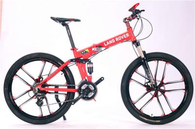 China High grade OEM customized logo Shimano M610 aluminium alloy folding mountain bike with dual suspension for sale