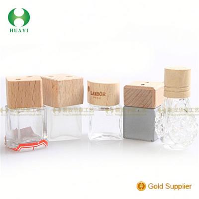 China Environmental New Arrival Hot Sale Wooden Cap Car Perfume Bottle for sale