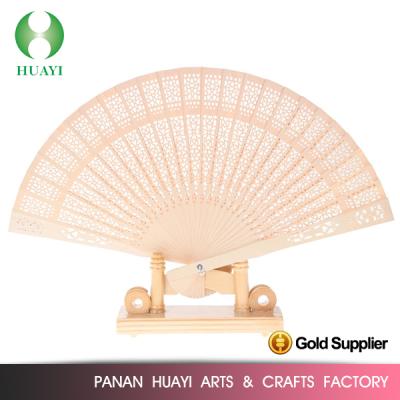 China China Latest Design Wooden Hand Held Fan For Promotion Gifts for sale