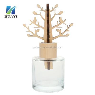 China Reed Diffuser Wood Stick With Bird MP003 Perfume Glass Bottle Laser Engraving Wood Reed Diffuser Stick With Bird for sale