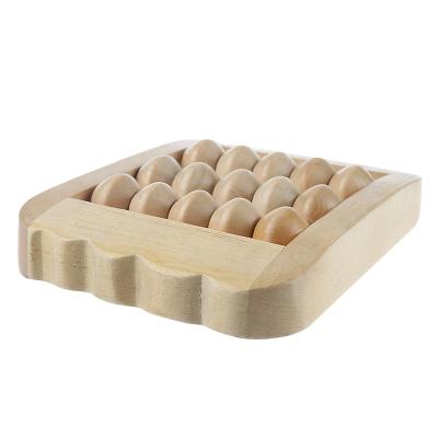 China Korea Abacus Rectangular Rolling Wooden Bead Relax Wooden Foot Massager for sale