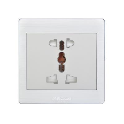 China BOGE 13A 3 Pin Commercial Electric Wall Mounted Universal Power Outlet Hotel Wall Socket for sale