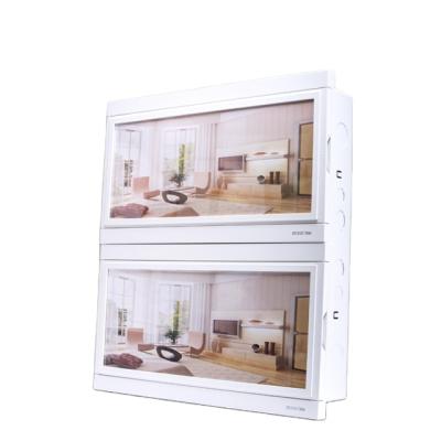 China 40 Way PC+Metal+Copper BOGE Indoor Home Electric Power Panel Plastic Metal Base Distribution Box With Replaceable Picture for sale