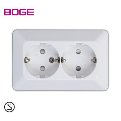 China Wall Mounted European BOGE EU Electrical Power Socket German Residential / General Purpose Schuko Socket for sale