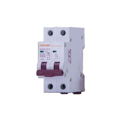 China Nylon+Copper+other low current mccb mini spare parts AC elcb 2 pole 10A 16A 32A 63A circuit breakers 2P elcb for sale