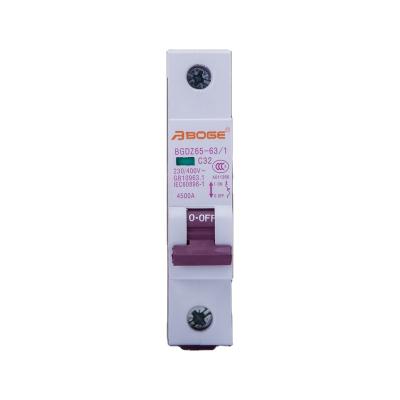 China Factory plastic pc 16A 1P single phase plastic type c safety electric mcb micro miniature circuit breaker for sale for sale