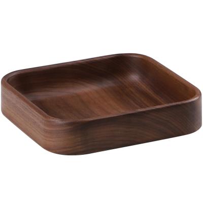 China Factory Direct Selling Black Walnut Mix Fruit Tray Viable Storage Tray Wooden Trays For Serving for sale