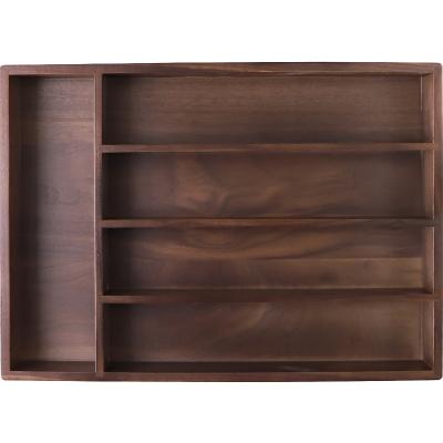 China Sustainable Kitchen Storage Divide The Wooden Cutlery Storage Racks for sale