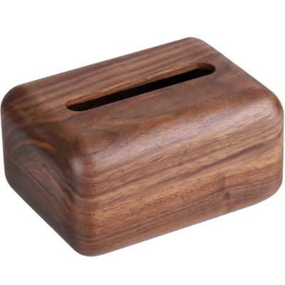 China Art Decor Eco-friendly Desktop Tissue Storage Box for Office, Car, Bathroom Custom Wooden Tissue Box for sale