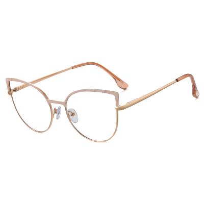 China Cateye Factory Fashion New Wholesale Fashion Stainless Steel Optical Glass Eyewear Frames for sale