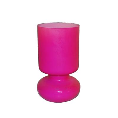 China Decoration Decorative Cylindrical Glass Desk Lamp for sale