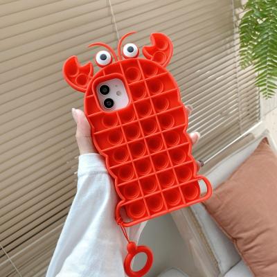 China Shockproof Silicone Worry Relief Stress Reliever Cell Phone Case For iPhone for sale