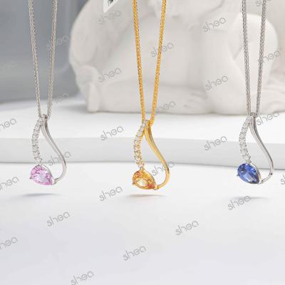 China CLASSIC New Arrival Wholesale Price 925 Silver 1ct Pear Cut Ins Hot Selling Moissanite Nature Pendant Mother's Day Jewelry Women for sale