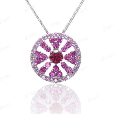 China CLASSIC Factory Wholesale Price 925 Silver 0.2ct Round Brilliant Cut Moissanite Nature Iced Out Pendant Women Fine Jewelry for sale